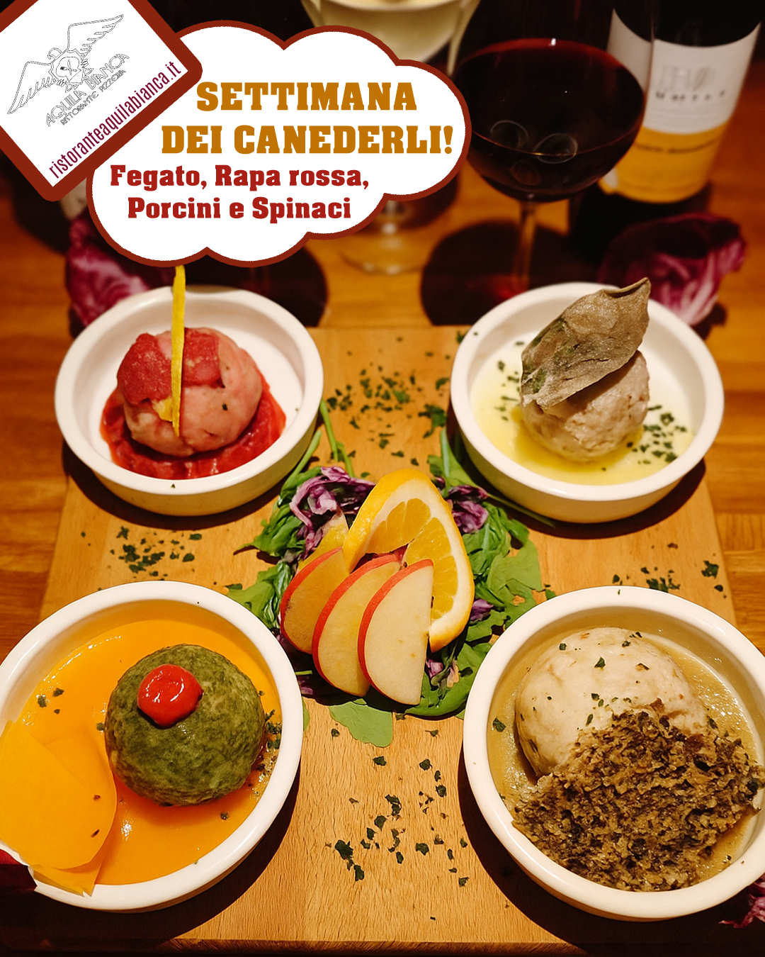 Novità all' Aquila Bianca a Salorno Ristorante Pizzeria specialità pesce