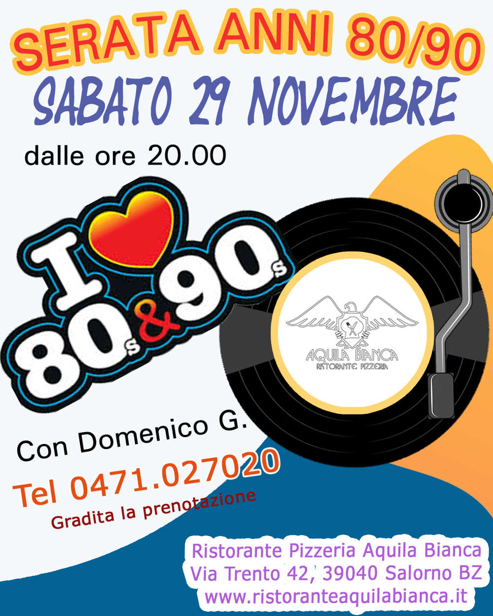 Novità all' Aquila Bianca a Salorno Ristorante Pizzeria specialità pesce